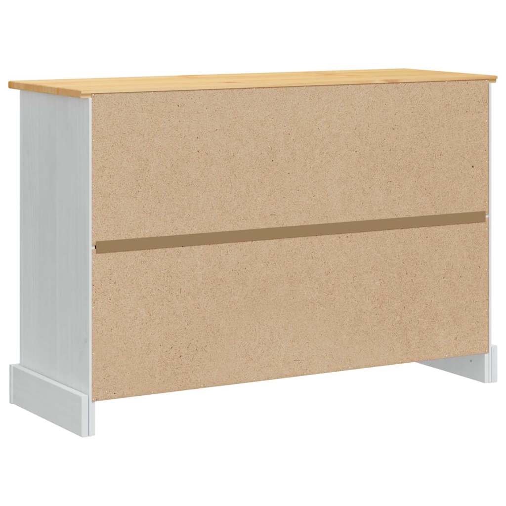 vidaXL Storage Chests CORONA White 112 x 40 x 75 cm Solid Pine Wood 6