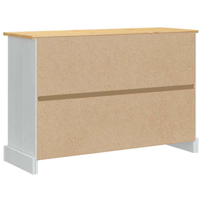vidaXL Storage Chests CORONA White 112 x 40 x 75 cm Solid Pine Wood 6