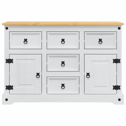 vidaXL Storage Chests CORONA White 112 x 40 x 75 cm Solid Pine Wood 4