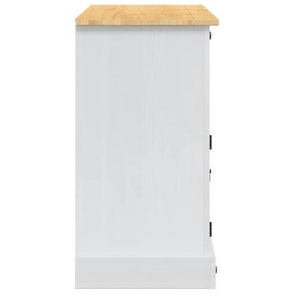 vidaXL Storage Chests CORONA White 112 x 40 x 75 cm Solid Pine Wood 5