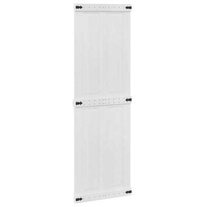 vidaXL Barn Door CORONA 70 x 210 cm Solid Pine Wood White 2