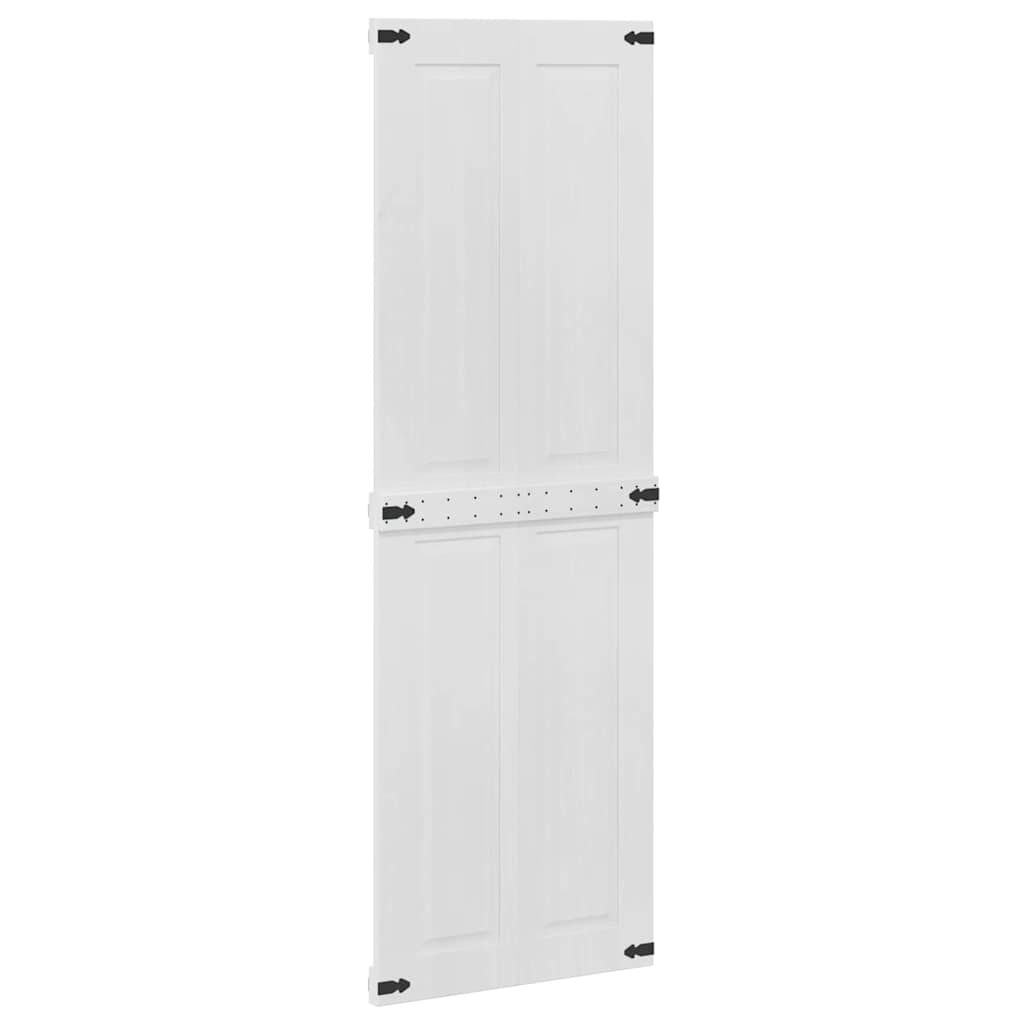 vidaXL Barn Door CORONA 70 x 210 cm Solid Pine Wood White 6