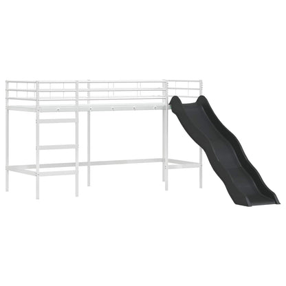 vidaXL Kids'Bunk Bed Frame Plain White and Pink 100 x 190 cm Metal 5
