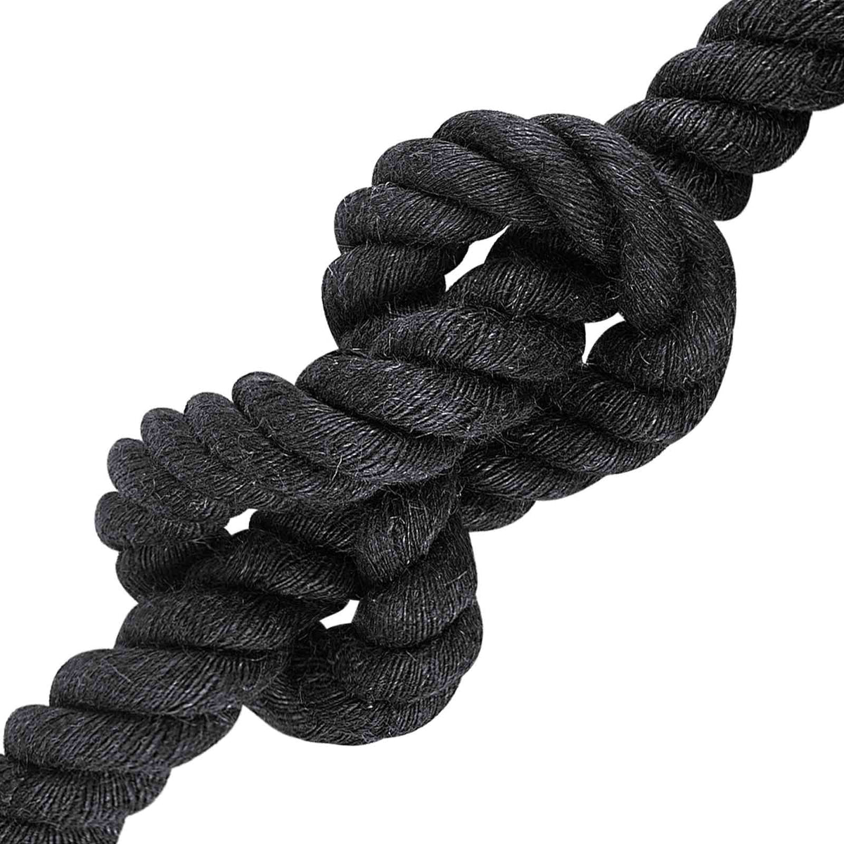 Jute Rope 100% Tossa jute Black Length 25 m 36 mm