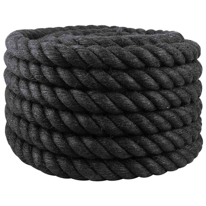 Jute Rope 100% Tossa jute Black Length 25 m 36 mm