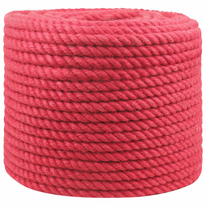 vidaXL Jute Rope 14 mm Red 100% Tossa jute 2