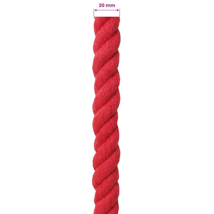 Cotton Rope 100% Cotton Red Length 25 m 20 mm