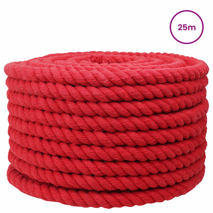 Cotton Rope 100% Cotton Red Length 25 m 20 mm