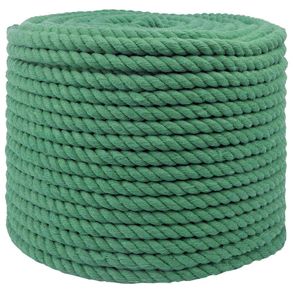 vidaXL Cotton Rope 14 mm 250 m Green 100% Cotton 2