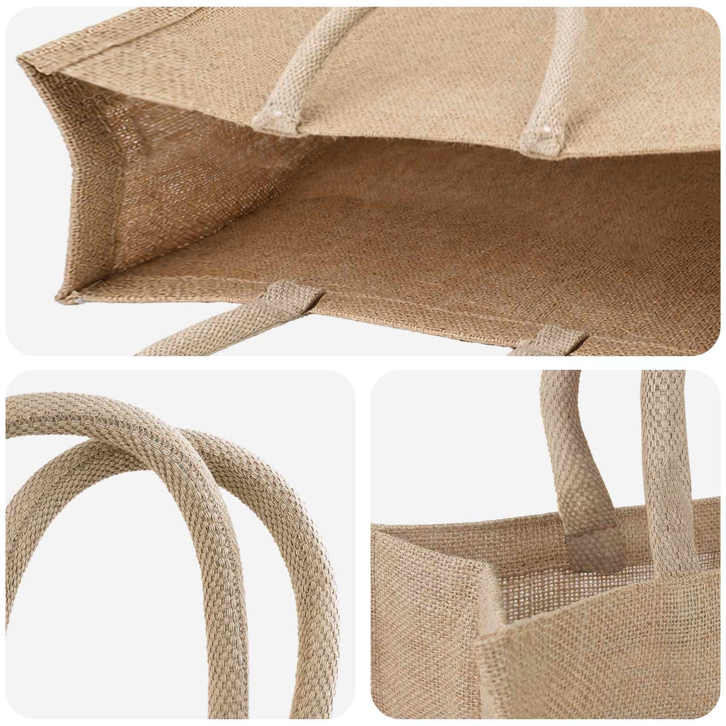 vidaXL Jute Handbags 50 Natural 42 x 33 x 19 cm 100% Tossa Jute 4