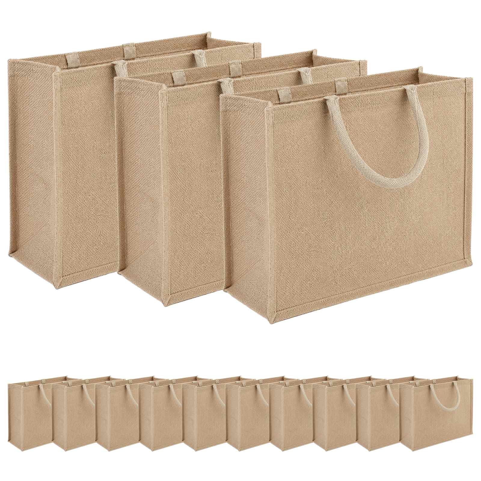 vidaXL Jute Handbags 50 Natural 42 x 33 x 19 cm 100% Tossa Jute 2