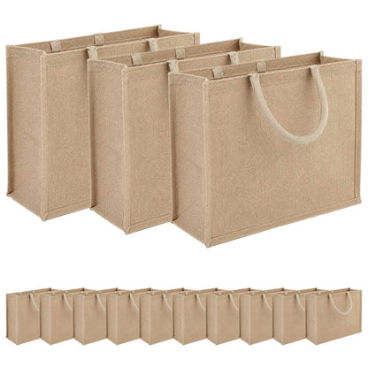 vidaXL Jute Handbags 50 Natural 42 x 33 x 19 cm 100% Tossa Jute 2
