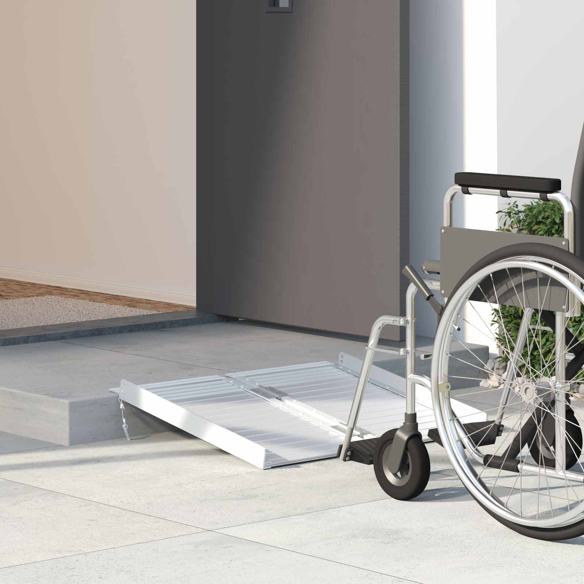 Ramp for Wheelchair 270 kg Silver 270 kg Aluminium 60.5 cm