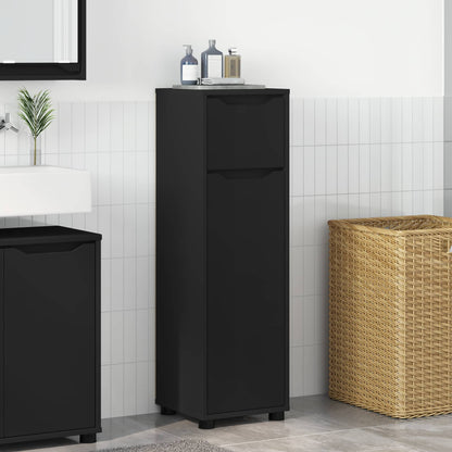 Bathroom Cabinet 30.5 x 30 x 101 cm Engineered Wood Black