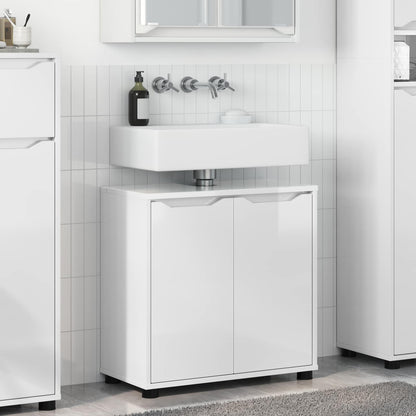 Bathroom Basin Cabinet 60 x 30 x 60 cm High gloss white