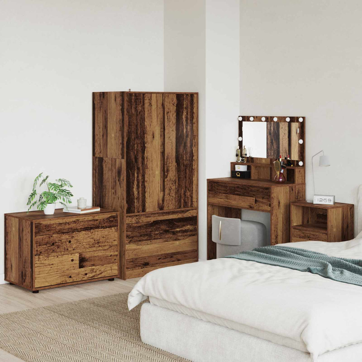 Storage Cabinet 80 x 48 x 57 cm Engineered Wood Old wood