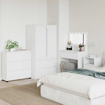 Storage Cabinet 80 x 31 x 81 cm Engineered Wood White