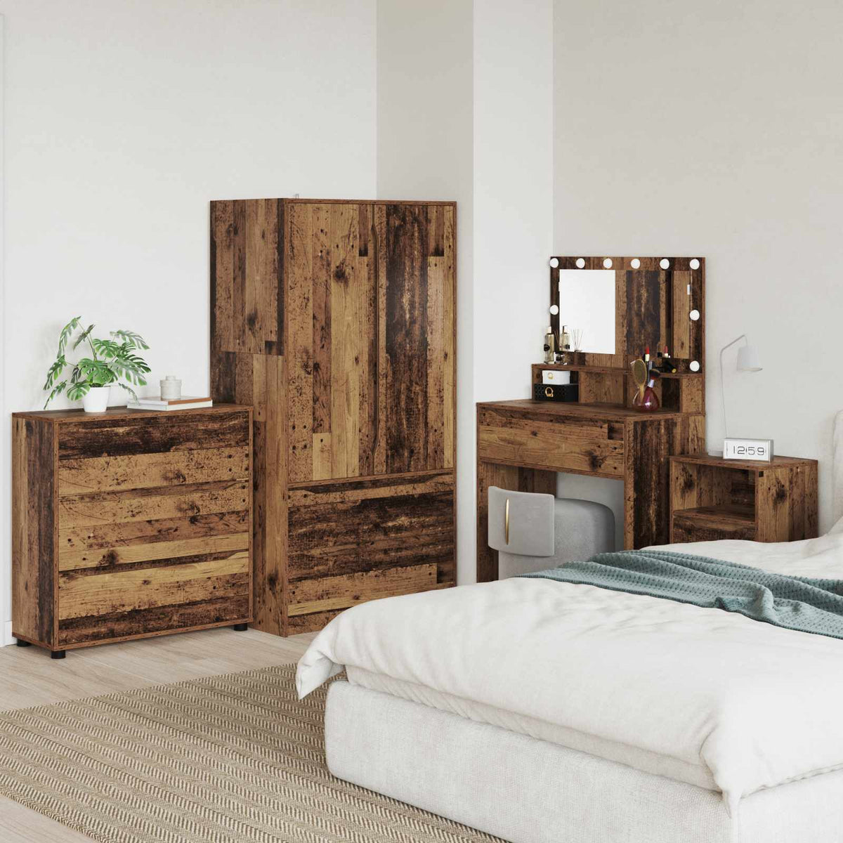 Storage Cabinet 80 x 31 x 81 cm Engineered Wood Old wood