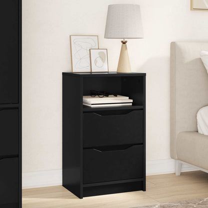 Bedside Table 40 x 30 x 67 cm Engineered Wood Black 1