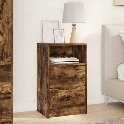 Bedside Table 40 x 30 x 67 cm Engineered Wood Smoked oak 1