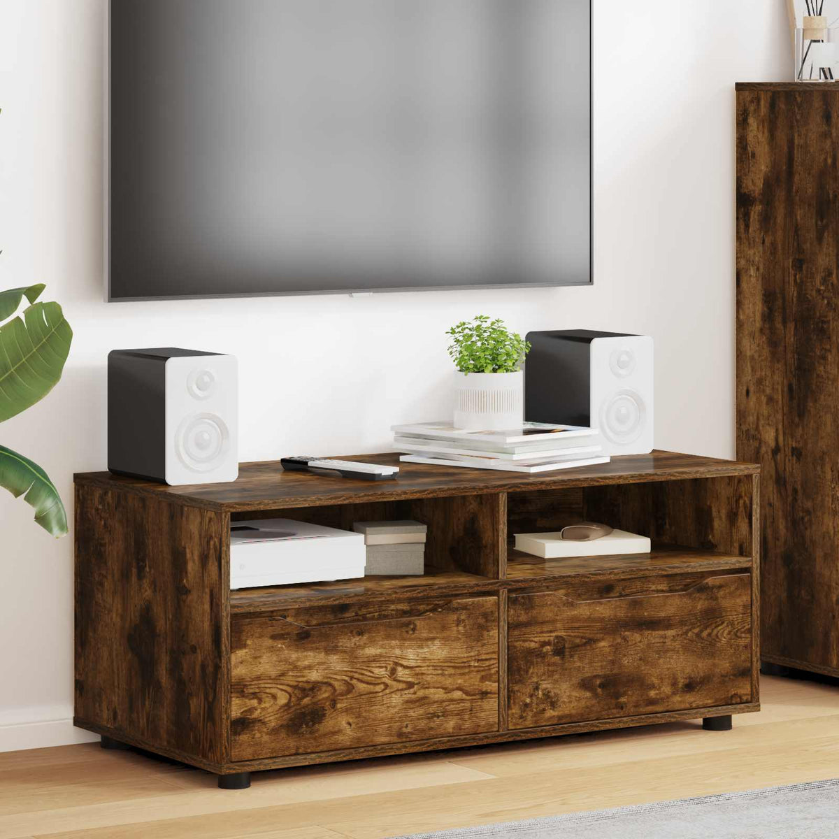 TV Cabinet 100 x 48 x 43 cm Engineered Wood Smoked oak