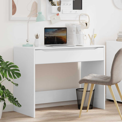 Desk with Drawer 100 x 50 x 78 cm Engineered Wood White
