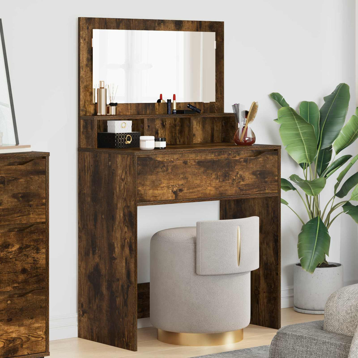 Bedroom Dressing Tables 80 x 39.6 x 135 cm Smoked oak