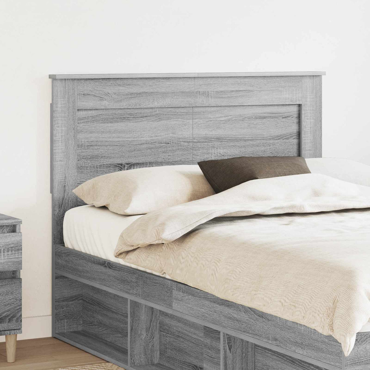 Headboard Engineered Wood Grey Sonoma 135 cm