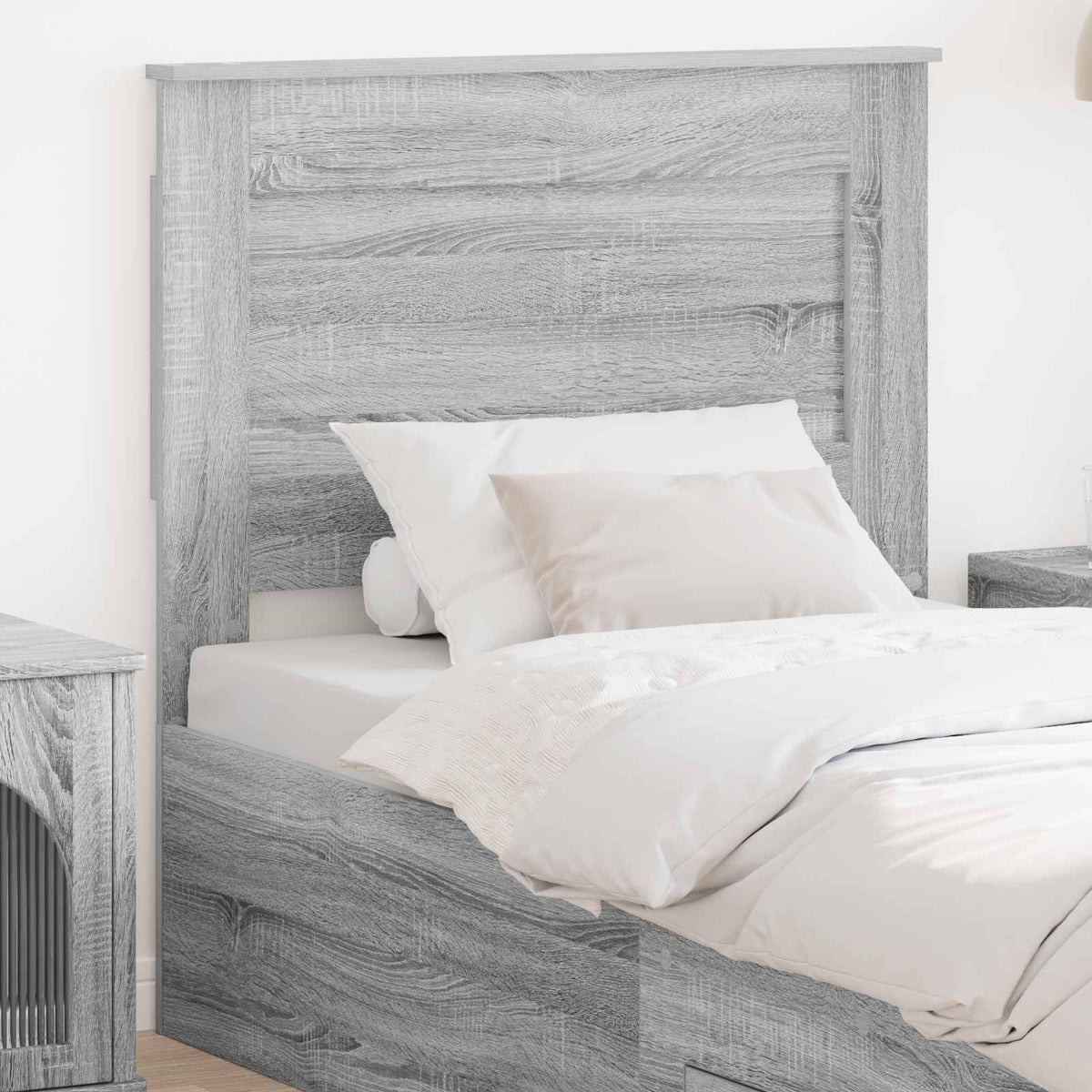 Headboard Engineered Wood Grey Sonoma 100 cm