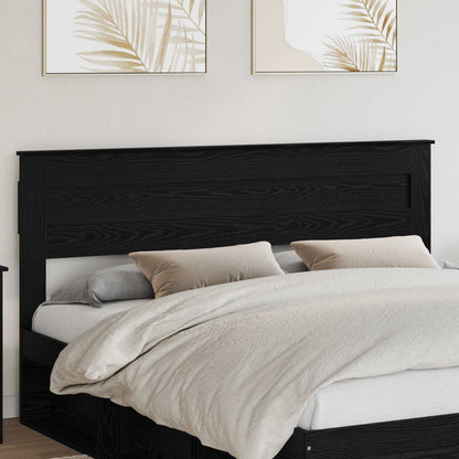 Headboard Engineered wood Black Oak 180 cm