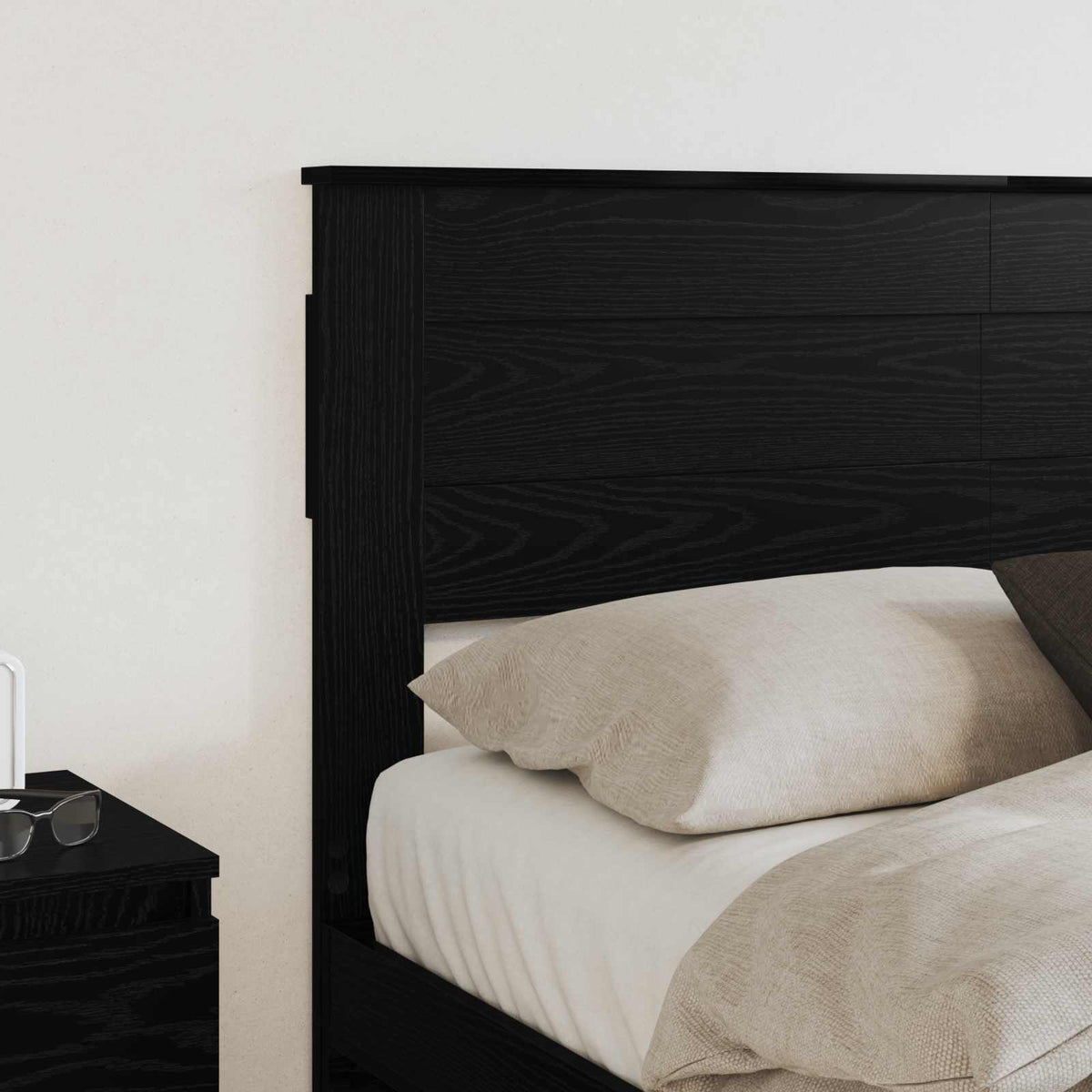 Headboard Engineered wood Black Oak 150 cm