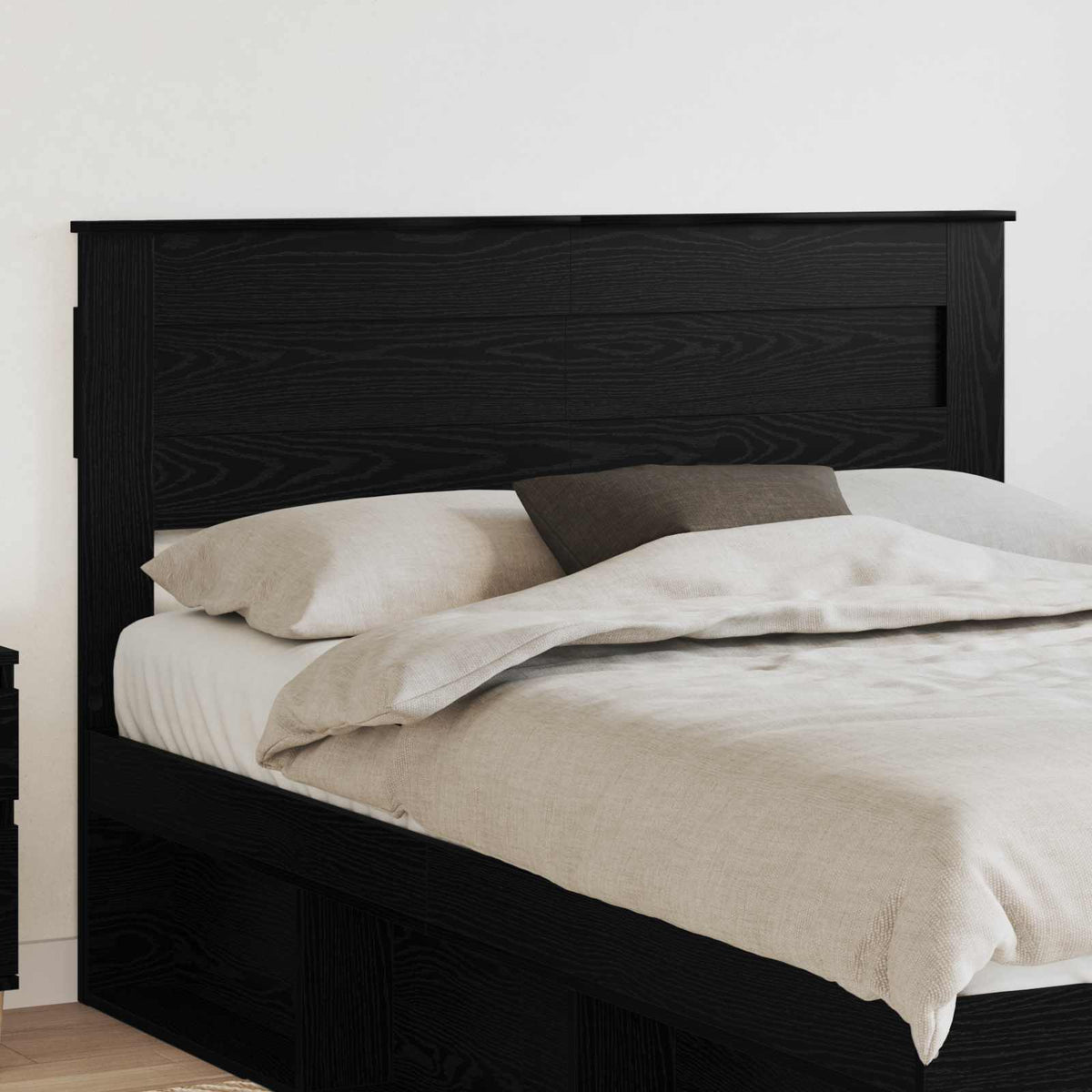 Headboard Engineered wood Black Oak 150 cm