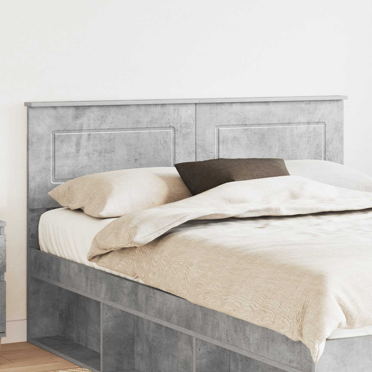 Headboard Engineered wood Concrete Grey 150 cm