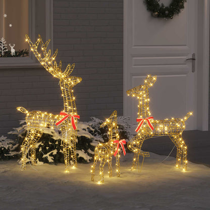 vidaXL Reindeer Family 3 pcs 300 LEDs Warm white 67 x 26 x 127 cm PET 1