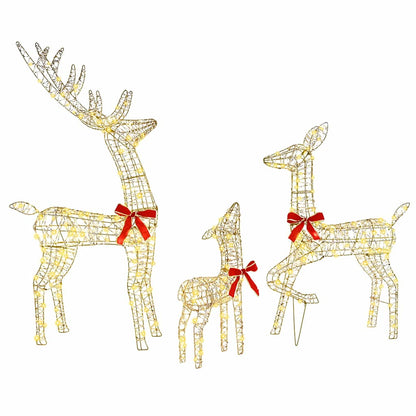 vidaXL Reindeer Family 3 pcs 300 LEDs Warm white 67 x 26 x 127 cm PET 2