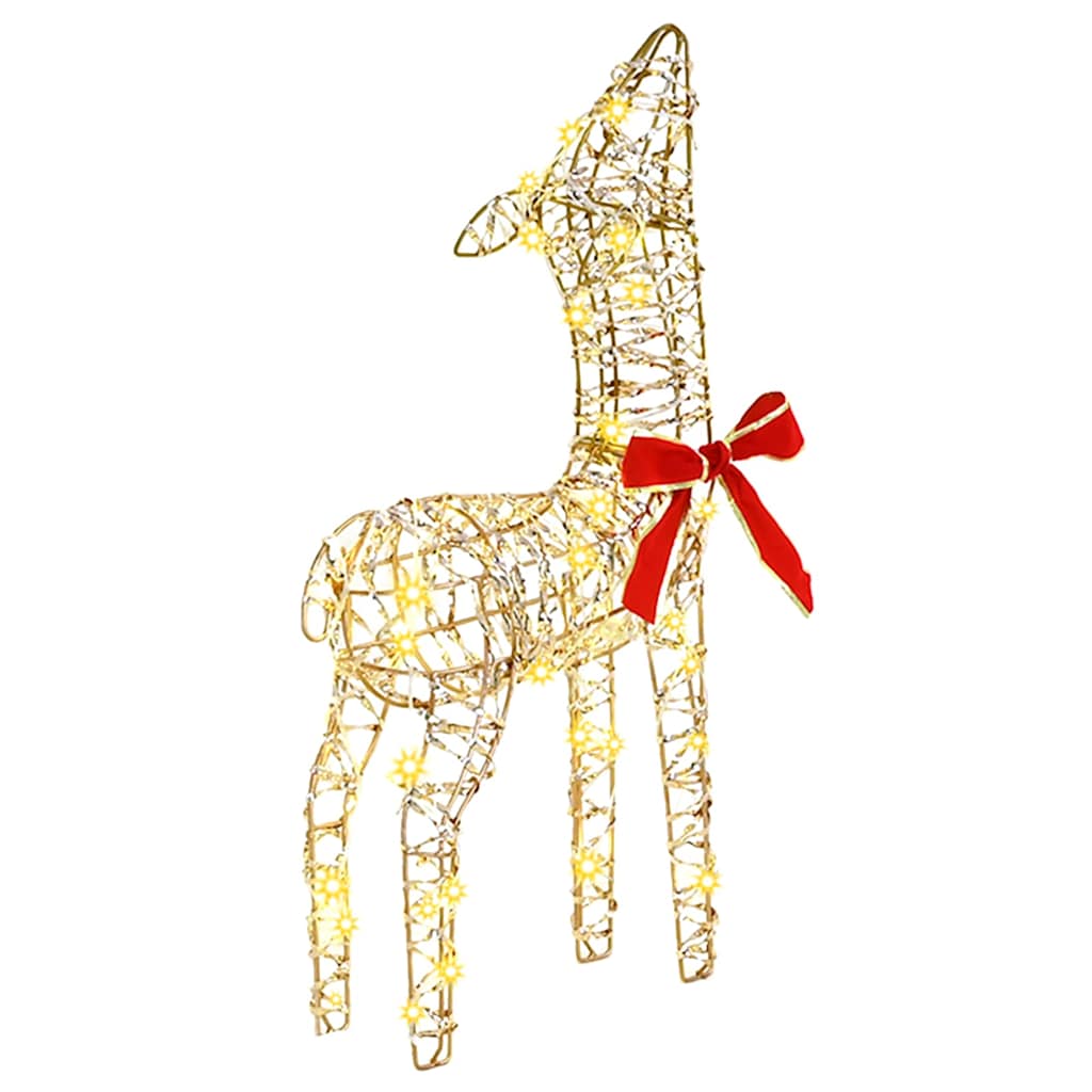 vidaXL Reindeer Family 3 pcs 300 LEDs Warm white 67 x 26 x 127 cm PET 5
