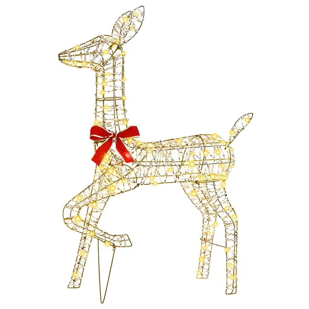 vidaXL Reindeer Family 3 pcs 300 LEDs Warm white 67 x 26 x 127 cm PET 6