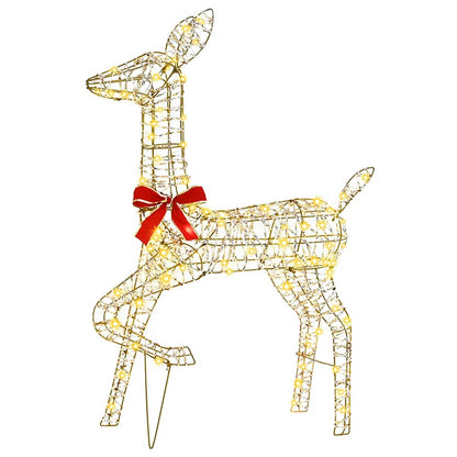 vidaXL Reindeer Family 3 pcs 300 LEDs Warm white 67 x 26 x 127 cm PET 6