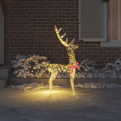 3D Christmas Reindeer LOVIISA 140 LEDs Warm White Height 128 cm 41 cm Gold PET