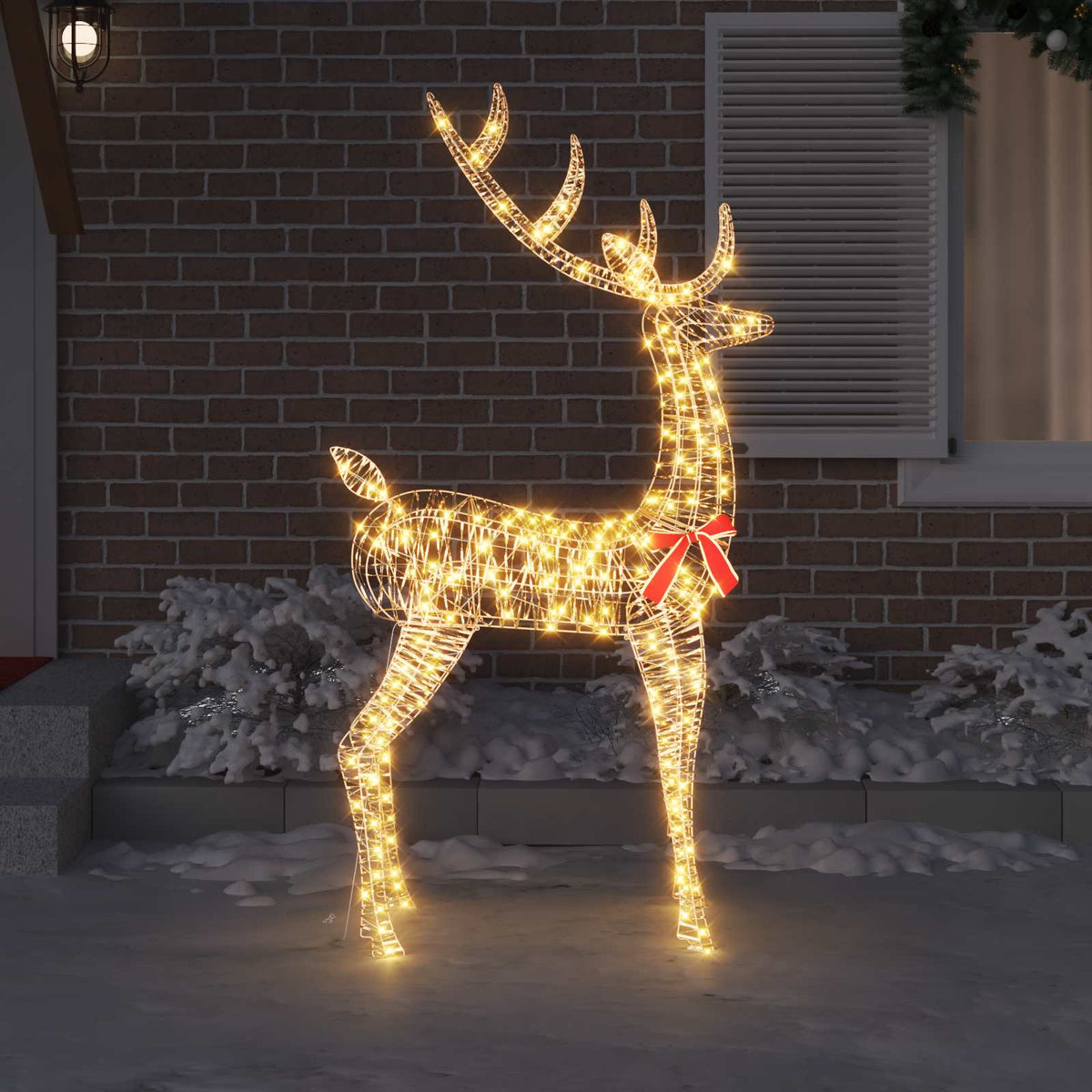 vidaXL 3D Reindeer 250 LEDs Warm white 96 x 40 x 180 cm PET 3