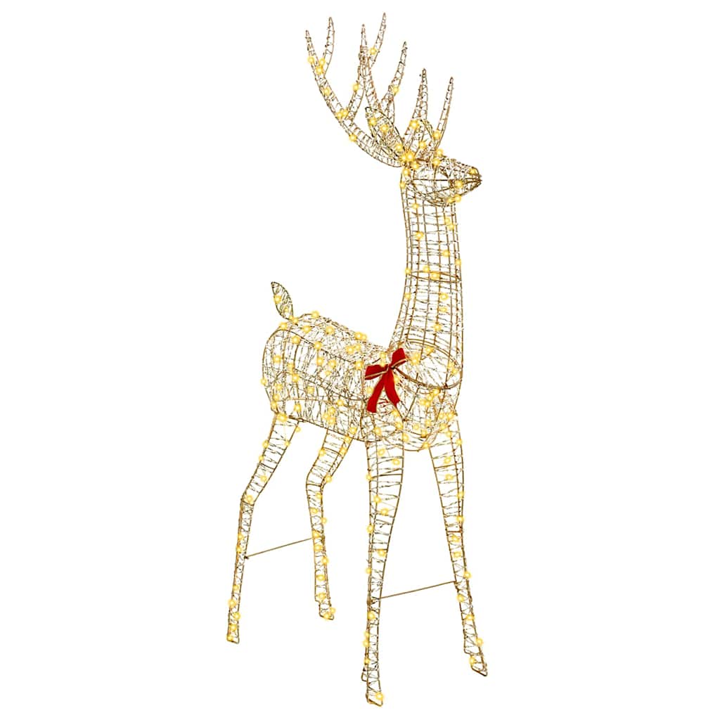 vidaXL 3D Reindeer 250 LEDs Warm white 96 x 40 x 180 cm PET 2