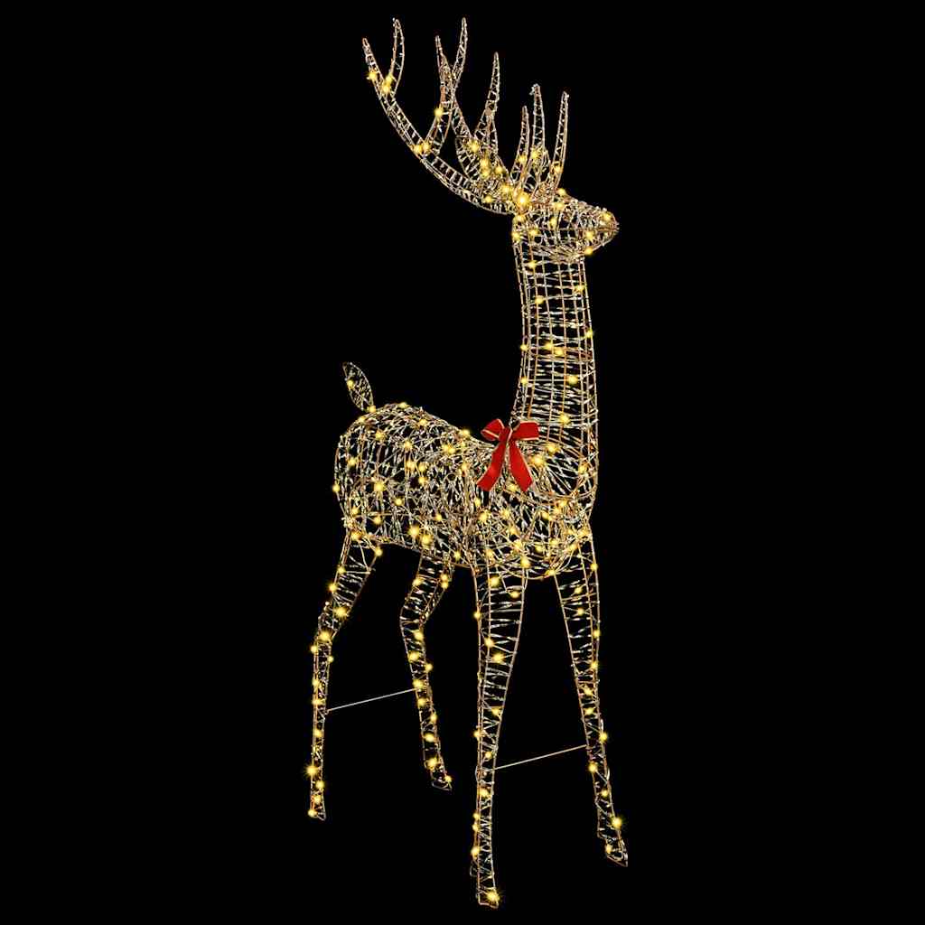 vidaXL 3D Reindeer 250 LEDs Warm white 96 x 40 x 180 cm PET 4