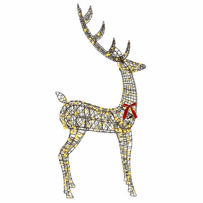 vidaXL 3D Reindeer 250 LEDs Warm white 180 cm Rattan 5