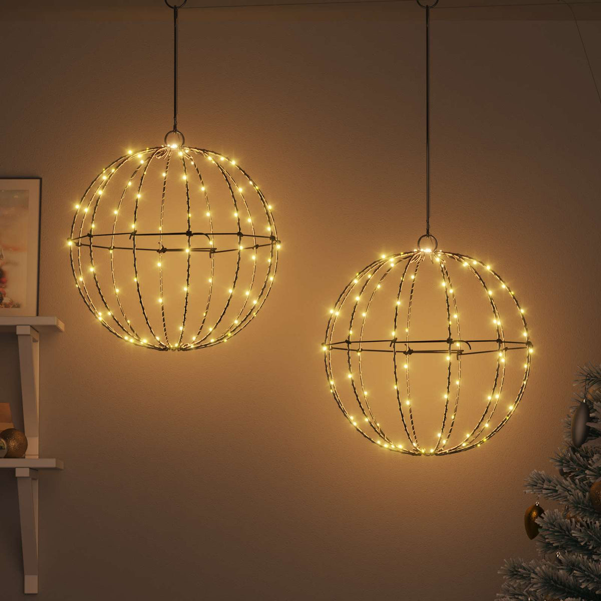 Christmas Finial Light 192 LEDs 2 pcs 40 cm Warm white