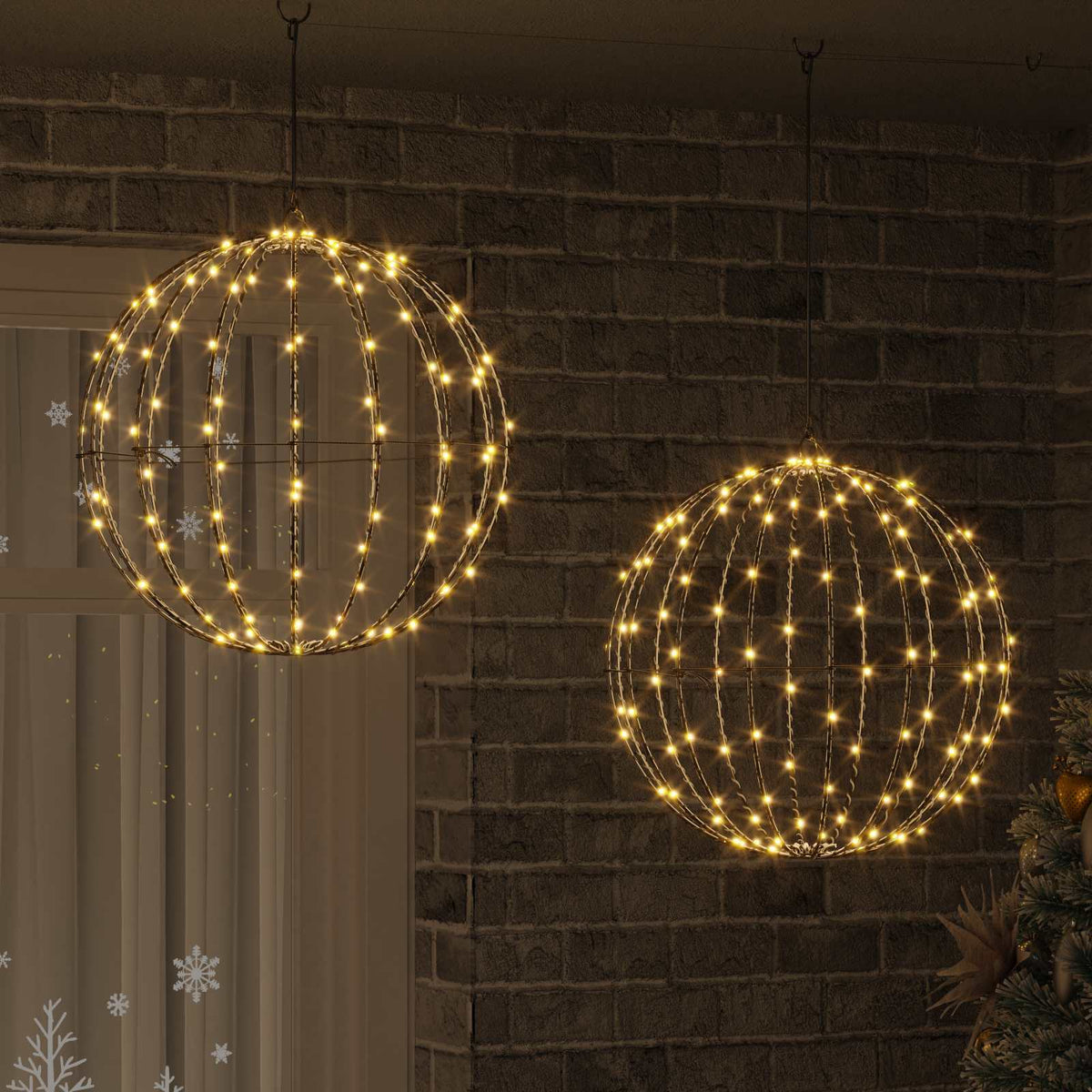 Christmas Finial Light 192 LEDs 2 pcs 50 cm Warm white