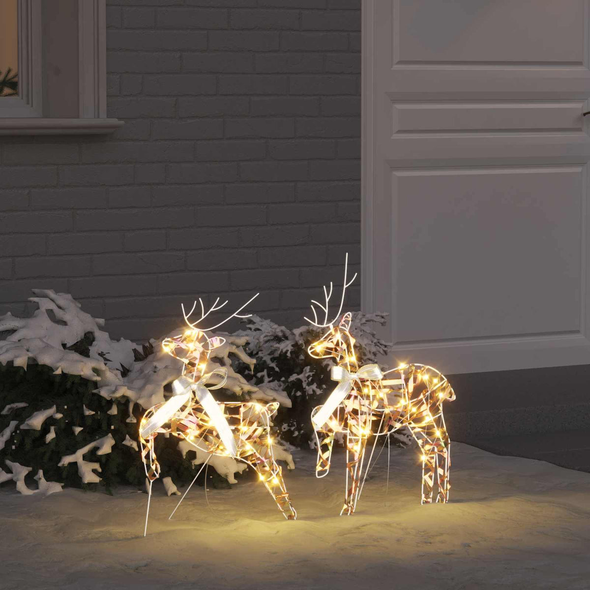 Christmas Reindeer Cold White Iridescent PET 2