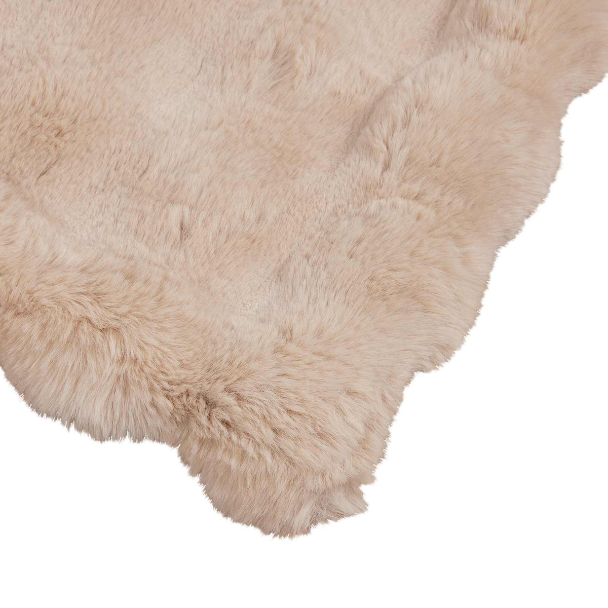 Anti-Slip Faux Rabbit Fur Blanket Olite 150 x 220 cm Beige