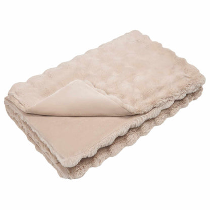 vidaXL Anti-Slip Faux Rabbit Fur Blanket Olite 4 pcs Beige 20.3 kg 5
