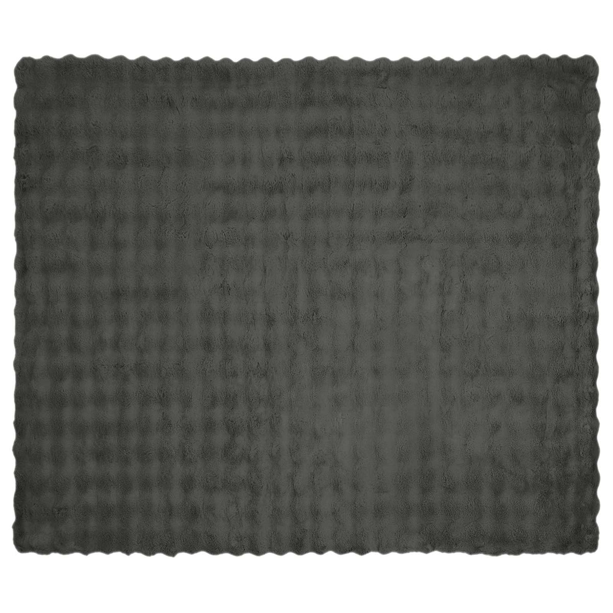 vidaXL Anti-Slip Faux Rabbit Fur Blanket Olite 4 pcs Dark Grey 20.3 kg 6