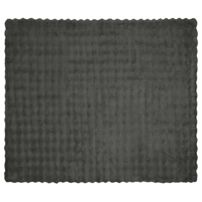 vidaXL Anti-Slip Faux Rabbit Fur Blanket Olite 4 pcs Dark Grey 20.3 kg 6